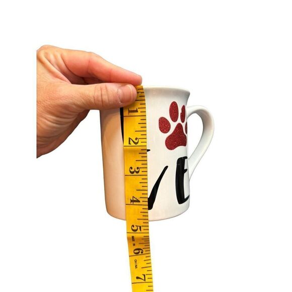 Love My Furry Friends Ceramic Mug With Paw Print & Red Stars - Picture 2 of 8